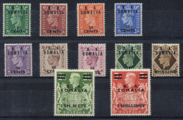 ** 1943/50 - SOMALIA (21/31) Francobolli Di Gran Bretagna Soprastampati E.A.F. (110) - Somalië