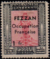 * 1943 - Fezzan - Pittorica E Sibilla Libica, 1fsu 10c (3) Con Soprastampa Analogae Nuovo Valore, Cert D.Fabris (600) - Fezzan & Ghadames