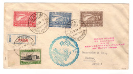 Ltr 1933 Busta Zeppelin Dalla Grecia Per Il Brasile Molto Rara - Poststempel (Zeppeline)