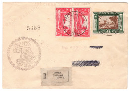 Ltr 1933 Zeppelin Italia Annullo In Nero Non Conosciuto - Storia Postale (Zeppelin)