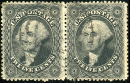 Us 1857 - Coppia 12 C George Whashington Scott (36 Type 1) Perf. 15 1/2  Buona Centratura  (800) - Usati