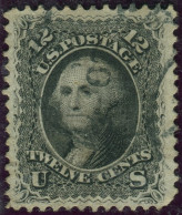 Us 1861/62 - 12 C George Whashington Scott (69) Nero Grigio Buona Centratura (280) - Used Stamps