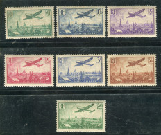 * 1936 "Francia - Poste Aerienne" Serie Completa Aereo Che Sorvola Parigi (8/14) Nuovi Con Gomma (1.400) - 1927-1959 Mint/hinged