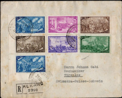 Ltr 1948 Italia Repubblica - Raccomandata Da Merano A Wurenlos, Il 21/10/1948 Filatelica In Tariffa Cert. Viesti (1.536) - 1946-60: Storia Postale