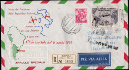 Ltr 1961 -  Italia Repubblica - Aerogramma Raccomandato, Gronchi ROSA Ricoperto Serie Completa, Cert. Zappalà (1.760) - 1961-70: Poststempel