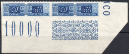 ** 1946 -  Italia Repubblica -  Pacchi Postali Varietà INEDITA (100 Lire Azzurro) Bdf ND, Cert D.Carraro - Plaatfouten En Curiosa