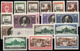 ** 1933 - Vaticano - Giardini E Medaglioni (19/34+ex) Serie Completa 18 Valori, Gomma Integra (500) - Unused Stamps