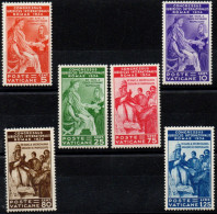** 1935 - Vaticano - Congresso Giuridico (41/46) Serie Completa, 6 Valori, Gomma Integra Firma Diena (1.200) - Unused Stamps