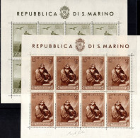 ** 1944 - San Marino - Foglietti Case Popolari (Bf 4/5) Gomma Integra Originale (800) - Blocks & Sheetlets