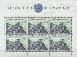 ** 1958 - San Marino - Foglietto Panorama (Bf 18) Gomma Integra Originale, Cert D. Fabris (1.375) - Blocs-feuillets