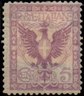 * 1901 - Regno Prova Di Colore (70a) Floreale, Prova In Violetto Del 5c, Cert. Raybaudi (900) - Neufs