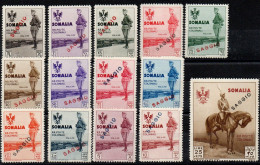 * 1935 - Somalia - Visita Del Re, 14 Valori, Serie Completa (Saggio 199/212) Firmato - Somalië