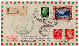 Ltr Zeppelin Splendida Busta Affrancata Con Il 20 Lire Della Serie Zeppilin Italia - Storia Postale (Zeppelin)