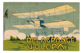 Ltr 1908 Cartolina Volo Commemorativa Viaggiata Del Volo Delagrange - Marcofilie (Luchtvaart)