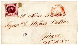 Ltr  Napoli 1861 Lettera Da Napoli Per Gerace Affrancata Con Il Falso F2b Splendida Conservazione - Napoli