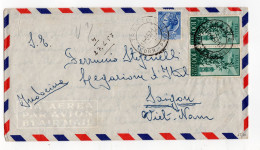 Ltr 1957 Italia Repubblica - Coppia100 LIRE CAMPIDOGLIO PER SAIGON( Destinazione Rara) - 1961-70: Marcophilie