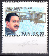 Delcampe - ** 2003 Italia Repubblica - Caproni Dentellatura Fortemente Spostata Cert Ferrario - 2001-10: Mint/hinged