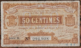 Billet 50 Centimes Chambre De Commerce De GRANVILLE Et CHERBOURG 1920 - Série B - Camera Di Commercio