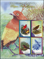 Papua New Guinea 2010. Bowerbirds (MNH OG) Miniature Sheet - Papua New Guinea