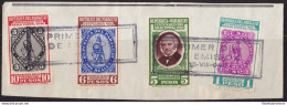 1940 PARAGUAY, N° 398/401 Centenario Del Francobollo ANNULLO PRIMO GIORNO Su Fr - Altri - America