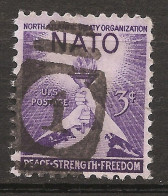 Etats-Unis D'Amérique USA 1952 N° 559 O Signature, Pacte De L'Atlantique-Nord, Paix, Globe, Liberté, OTAN, Guerre Froide - Usados