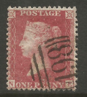 GREAT BRITAIN. QV. PENNY RED. NE. USED 198 NUMERAL POSTMARK. - Used Stamps