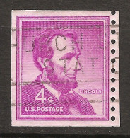 Etats-Unis D'Amérique USA 1954 N° 589a Iso O Président, Abraham Lincoln, Leonard Volk, Guerre De Sécession, Esclavage - Used Stamps