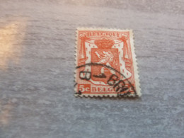 Belgique - Armoirie - Lion - 5c. - Rouge - Oblitéré - Année 1950 - - Usati
