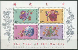 Hongkong 1992 Chinesisches Neujahr: Jahr Des Affen Block 20 Postfrisch (C8359) - Blocchi & Foglietti