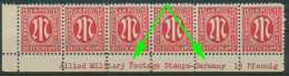 Bizone 1945 Am. Druck Mit Plattenfehler 8z BR F B+C, Papier Z Postfrisch (R7556) - Neufs