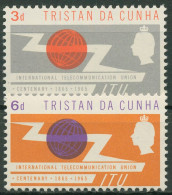 Tristan Da Cunha 1965 100 Jahre Int. Fernmeldeunion ITU 88/89 Postfrisch - Tristan Da Cunha
