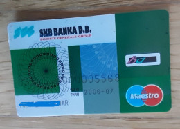 Slovenia Credit Card SKB Banka Maestro Bank Expired - Tarjetas De Crédito (caducidad Min 10 Años)