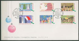 Hongkong 1990 Weihnachten Kinderzeichnungen 599/04 FDC (X99189) - FDC