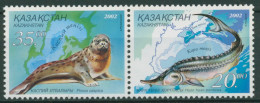 Kasachstan 2002 Meerestiere Robbe Fisch 394/95 ZD Postfrisch - Kazajstán