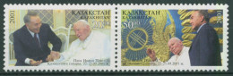 Kasachstan 2001 Papst Johannes Paul II. 352/53 ZD Postfrisch - Kazajstán