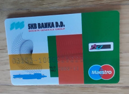 Slovenia Credit Card SKB Banka Maestro Bank Expired - Cartes De Crédit (expiration Min. 10 Ans)