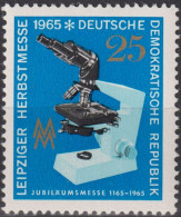 1965 DDR, ** Mi:DD 1132, Yt:DD 832, Mikroskop, Leipziger Herbstmesse 1965 - Chemistry