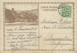 Luxembourg - Luxemburg - Carte - Postale 1931    Esch S. Sûre  -  Cachets   Diekirch - Postwaardestukken