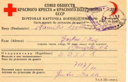 URSS.1949. CORRESPONDANCE FAMILIALE CROIX-ROUGE. PRISONNIER DE GUERRE.CENSURE - Briefe U. Dokumente