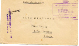 AFRIQUE DU SUD.1946. "INTERNEMENT CAMP". CENSURE - Covers & Documents