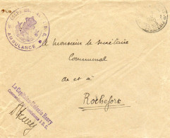 FRANCE-BELGIQUE.1940. F.M. ARMÉE BELGE EN FRANCE."AMBULANCE 1 D.C.". - Weltkrieg 1939-45 (Briefe U. Dokumente)