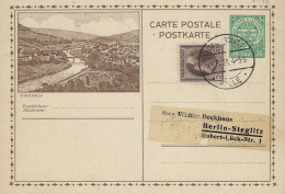 Luxembourg - Luxemburg - Carte - Postale 1928    Diekirch -  Cachets   Luxembourg - Ville - Postwaardestukken