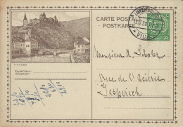 Luxembourg - Luxemburg - Carte - Postale 1928    Vianden -  Cachets   Luxembourg - Ville - Stamped Stationery