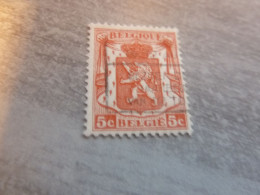 Belgique - Armoirie - Lion - 5c. - Rose Rouge - Oblitéré - Année 1950 - - Usati