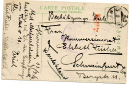 JAPON.1916. PRISONNIER DE GUERRE ALLEMAND/CAMP DE KURUME (JAPON). CENSURE FRANCHISE POUR ALLEMAGNE. - Militärpostmarken