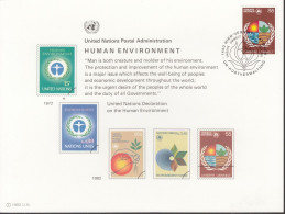 UNO NEW YORK  Erinnerungskarte 21,W-FDC, Umweltschutz, 1982 - Cartas & Documentos