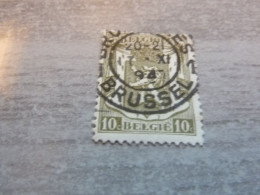 Belgique - Armoirie - Lion - 10c. - Gris - Oblitéré - Année 1935 - - Usati