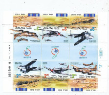 TIMBRE STAMP ZEGEL THEMATIQUE POSTE AERIENNE AVION AVIATION ISRAEL  BF AVIONS MILITAIRES  XX - Nuevos (con Tab)