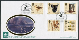 1996 GB Wildfowl & Wetlands Trust Birds First Day Cover, Slimbridge Benham BLCS 114 FDC - 1991-2000 Decimal Issues