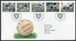 1996 GB Football Legends First Day Cover - 1991-2000 Dezimalausgaben